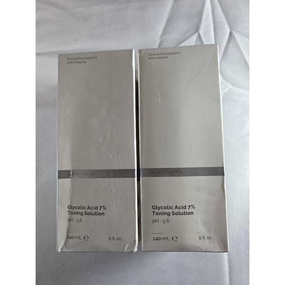 Direct Acids Other - 2 Pack Glycolic Acid 7% Toner Exfoliating Serum for Face Toning 240 ML (8 oz)